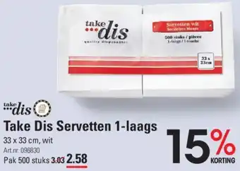 Take Dis Servetten 1-laags