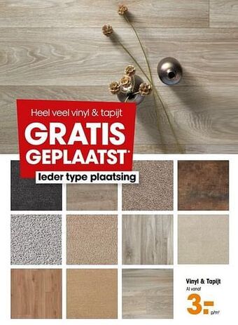 Kwantum Vinyl + tapijt aanbieding