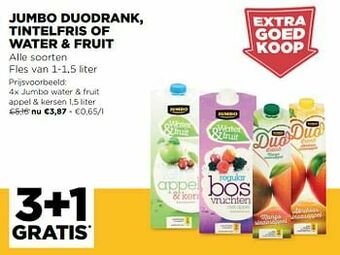 Jumbo Jumbo water + fruit appel + kersen aanbieding