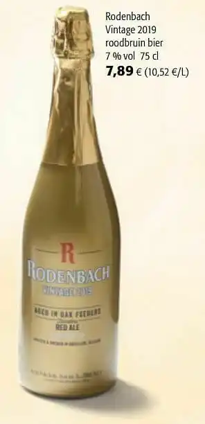 Colruyt Rodenbach vintage 2019 roodbruin bier aanbieding