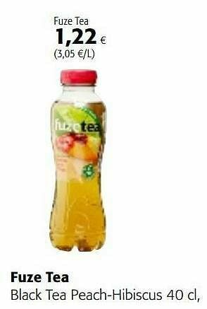 Colruyt Fuze tea black tea peach-hibiscus aanbieding