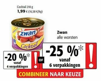 Colruyt Zwan alle worsten aanbieding