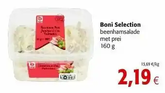 Colruyt Boni selection beenhamsalade met prei aanbieding