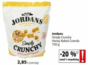 Colruyt Jordans simply crunchy honey baked granola aanbieding
