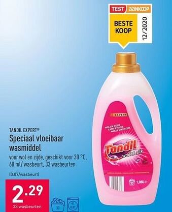 ALDI Speciaal vloeibaar wasmiddel aanbieding