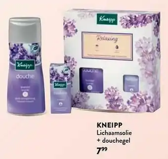 Di Kneipp lichaamsolie + douchegel aanbieding