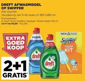 Jumbo Dreft extra hygiëne vloeibaar afwasmiddel aanbieding