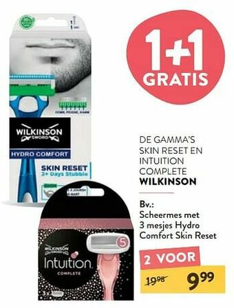 Di Scheermes met 3 mesjes hydro comfort skin reset aanbieding
