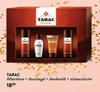 Tabac aftershave + douchegel + deodorant + scheerschuim