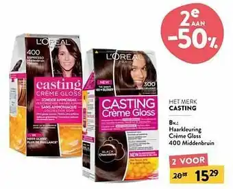 Casting haarkleuring crème gloss 400 middenbruin