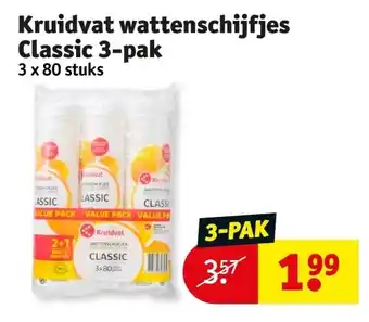Kruidvat Wattenschijfjes classic 3-pak aanbieding
