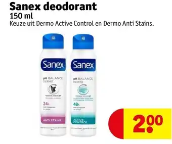 Kruidvat Sanex deodorant 150ml aanbieding