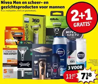 Kruidvat Nivea men en scheer- en gezichtsproducten voor mannen aanbieding