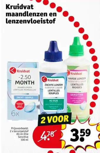 Kruidvat Maandlenzen en lenzenvloeistof aanbieding
