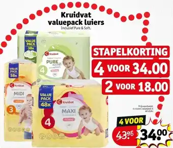 Kruidvat Valuepack luiers aanbieding