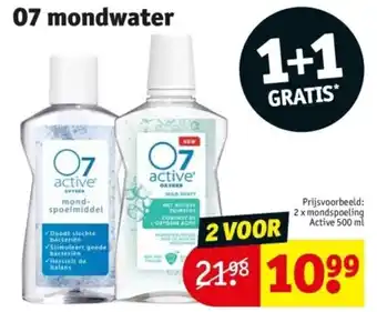 Kruidvat O7 mondwater 1+1 gratis aanbieding