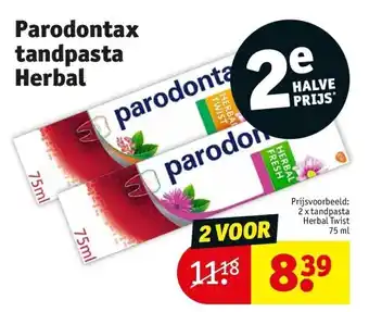 Kruidvat Parodontax tandpasta herbal aanbieding