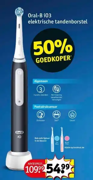 Kruidvat Oral-b io3 elektrische tandenborstel aanbieding