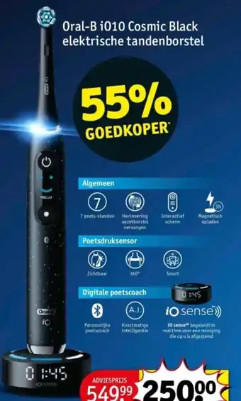 Kruidvat Oral-b io10 cosmic black elektrische tandenborstel aanbieding