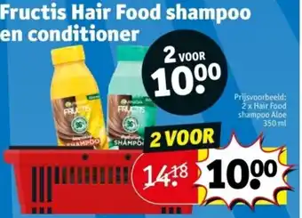 Kruidvat Fructis hair food shampoo en conditioner aanbieding