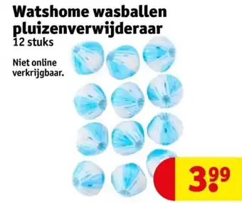 Kruidvat Watshome wasballen pluizenverwijderaar aanbieding