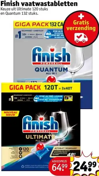 Kruidvat Finish vaatwastabletten aanbieding