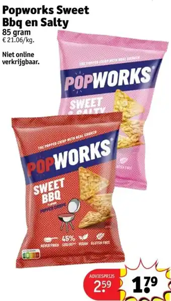 Popworks sweet bbq en salty 85 gram
