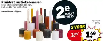 Kruidvat Kruidvat rustieke kaarsen aanbieding