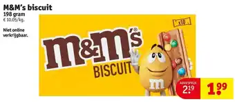 Kruidvat M&m’s biscuit 198gram aanbieding