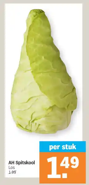 Albert Heijn Ah spitskool aanbieding