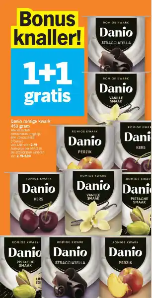 Albert Heijn Danio romige kwark 450 gram aanbieding