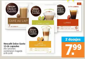 Albert Heijn Nescafé dolce gusto 12-16 capsules aanbieding