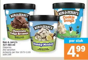 Albert Heijn Ben & jerry's 427-465 ml aanbieding