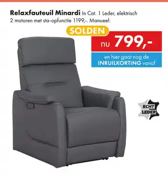 Woonsquare Relaxfauteuil Minardi aanbieding