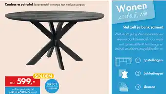 Woonsquare Canberra eettafel aanbieding