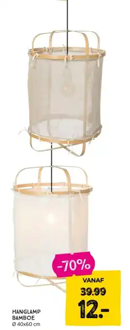 Xenos HANGLAMP BAMBOE Ø 40 x 60 cm aanbieding