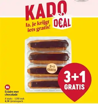 Delhaize Eclairs met chocolade aanbieding