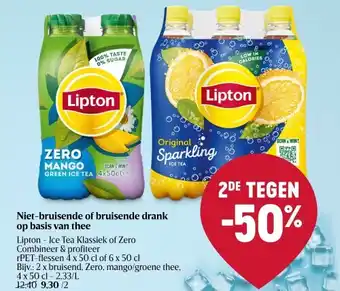 Delhaize Niet-bruisende of bruisende drank op basis van thee aanbieding