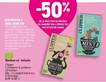 Delhaize Biothee of -infusie aanbieding