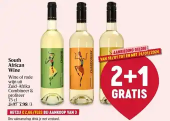Delhaize South african wine aanbieding