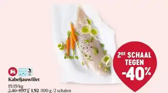 Delhaize Kabeljauwfilet aanbieding