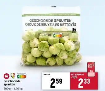 Delhaize Geschoonde spruiten aanbieding