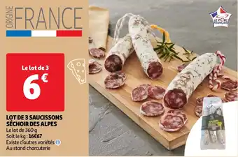 Lot de 3 saucissons sechoir des alpes