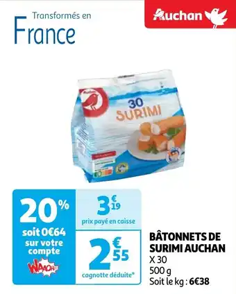 Auchan Batonnets de surimi aanbieding