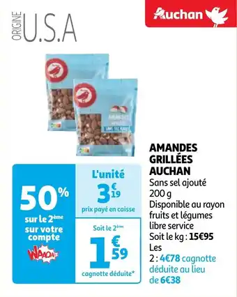 Auchan Amandes grillees aanbieding