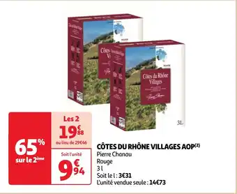 Auchan Cotes du rhone villages aanbieding