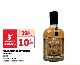 Auchan Rhum arrange st simon vanille aanbieding