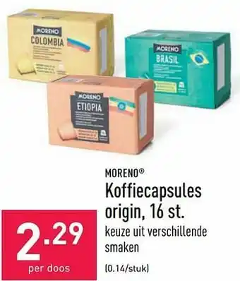 ALDI Koffiecapsules origin aanbieding