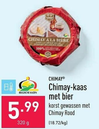 ALDI Chimay-kaas met bier aanbieding