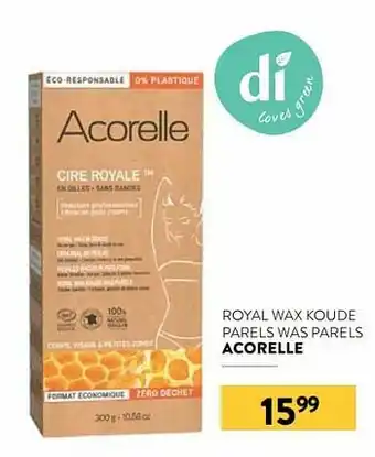 Di Royal wax koude parels was parels acorelle aanbieding